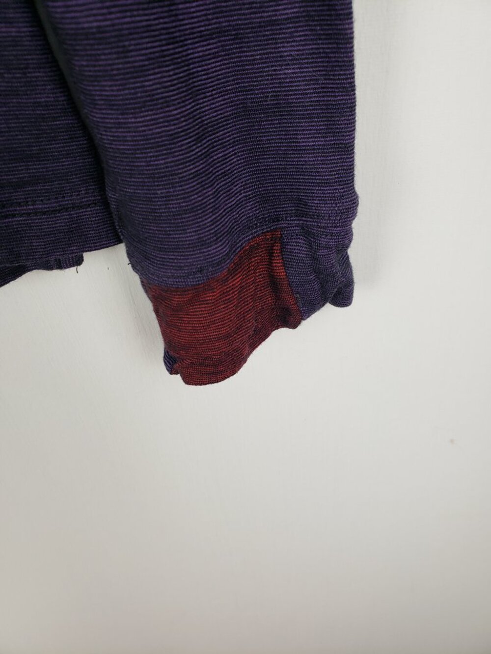 Bombas Merino Wool Blend Base Layer Shirt Purple Thumbholes Mens Large - Picture 5 of 7